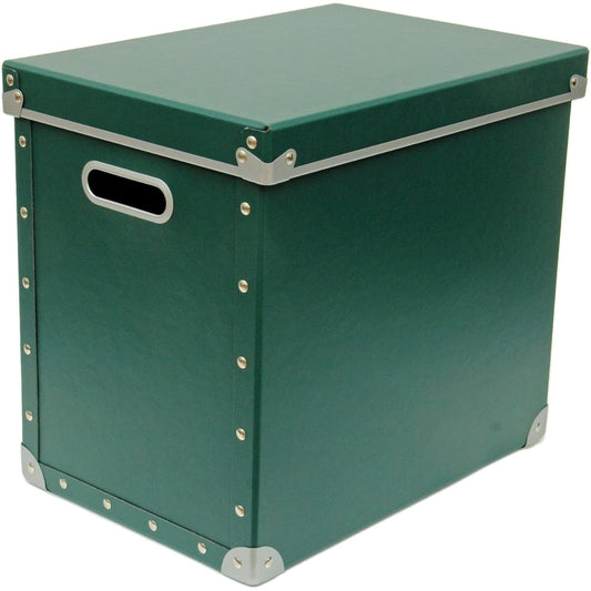 Adachi Shiki Storage Case Hard Pulp Box Lid Type Large with Casters (Width 25.5 x Depth 36 x Height 37cm) PBF-835 Green