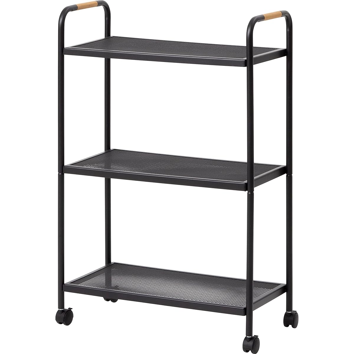 Takasho Flower Stand Terrace Rack 3 Tiers with Casters [MSF-33] Black Approx. Width 60cm x Depth 30cm x Height 90cm