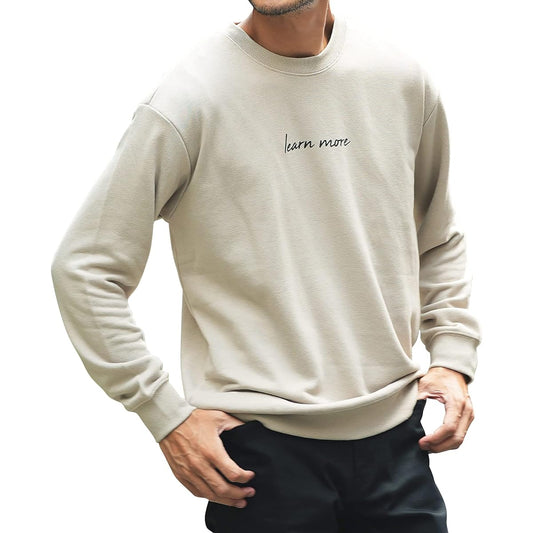 [JIGGYS SHOP] Ziggy's Shop Fleece Print Sweatshirt | Men's Tops, Long Sleeves, Sweatshirts, Loose, Oversized, Logo, Autumn Clothes, Winter Clothes, Spring Clothes, Pullover, Logo Print, Autumn/Winter, Black, White, Navy