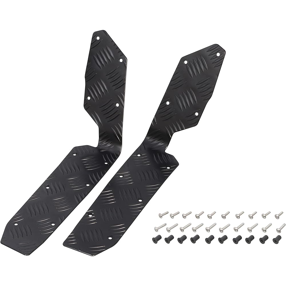 KITACO Step Board Aluminum Striped Board Alumite Finish Left and Right Set Black ADV160(KF54) 538-1461050