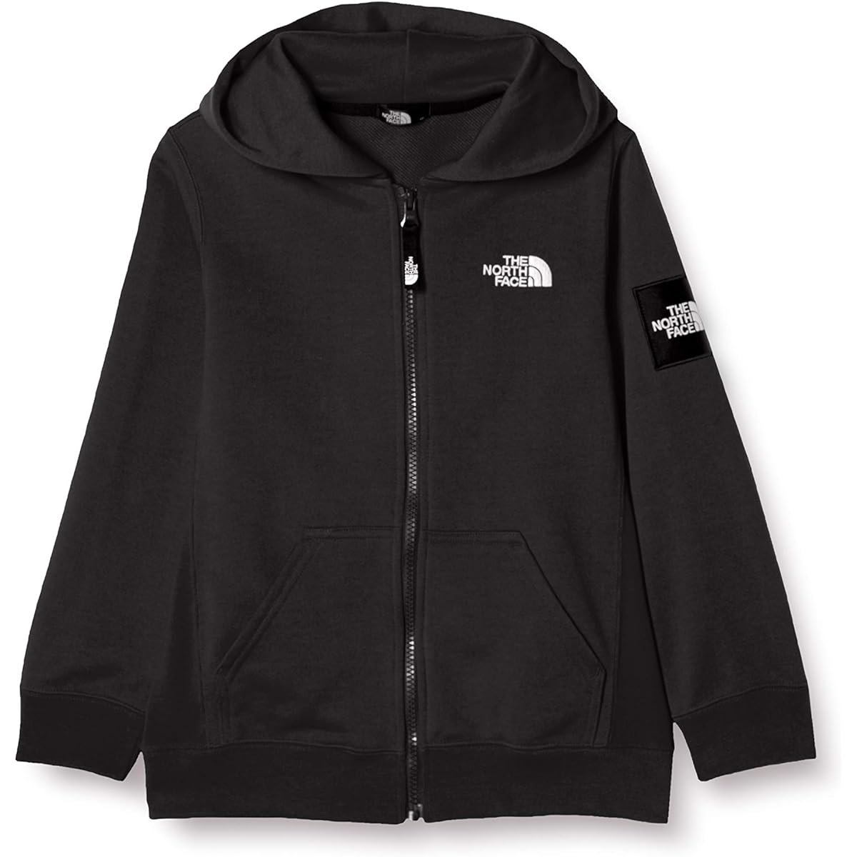 [The North Face] Kids Square Logo Full Zip Unisex Sweat Absorbent Quick Drying Antibacterial and Odor Resistant Name Label Static Care