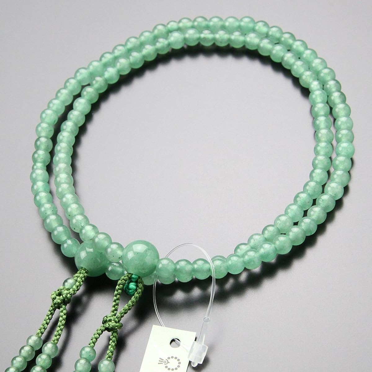 Nenju.com Shingon Buddhist Prayer Beads for Women 8 cm Indian Jade Sanskrit Tenbo [Regular Prayer Beads Kyoto Prayer Beads 108 Beads Kyoto Indian Jade Aventurine Eight Size Koyasan 2000400100674] [Pursary Bead Bag Free! ]