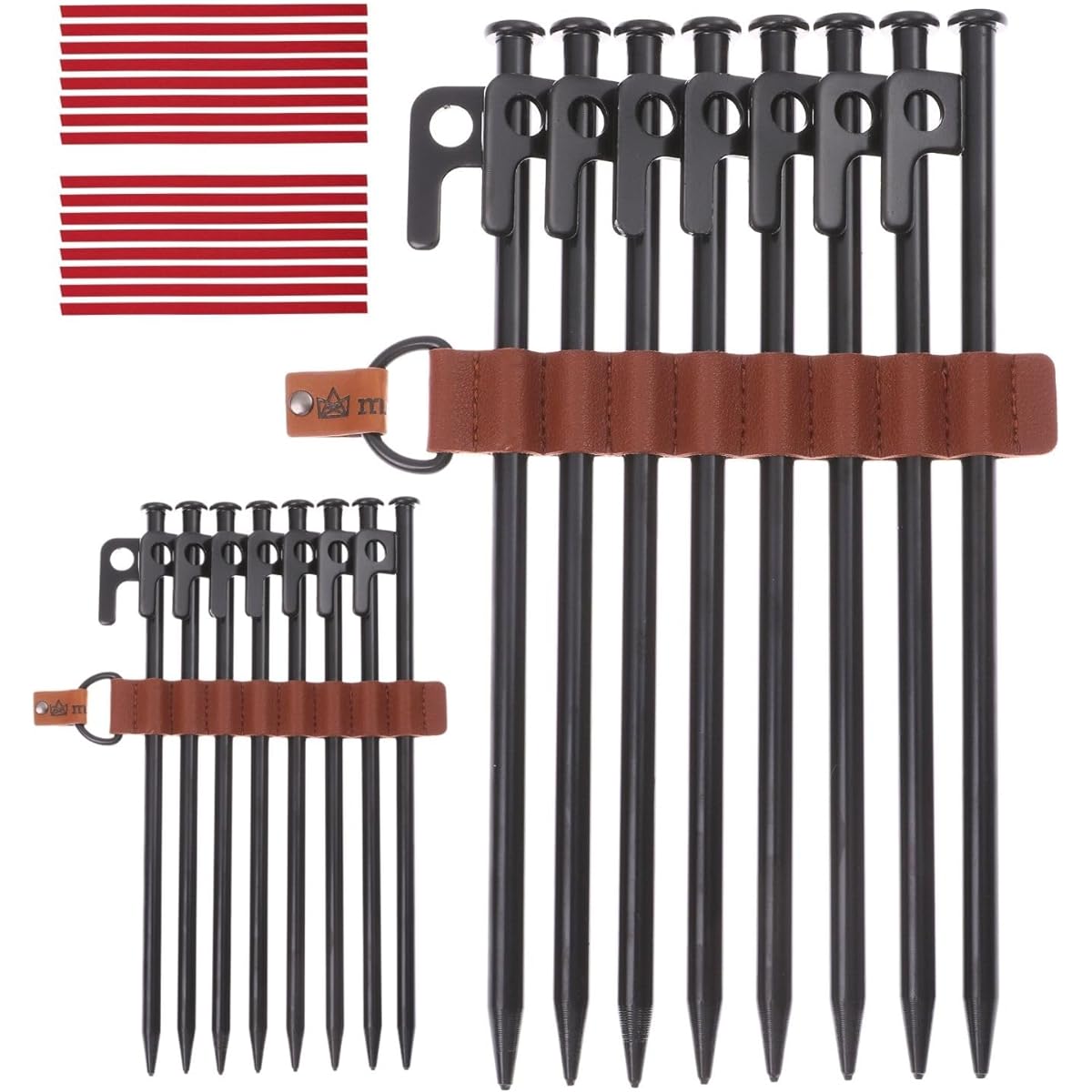 mumuc Garage Brand Peg 25cm Set of 16 Storage Holder for Suede String Tent Camping Tarp Case (25cm 16 Pieces)