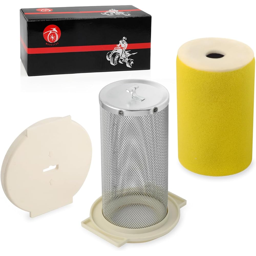 Air Filter & Guide & End Cap Kit for Yamaha Big Bear 350 Moto-4 250 350 Timberwolf 250 YFB250 1987-2000 Kodiak 400 YFM400FW 1993-1999