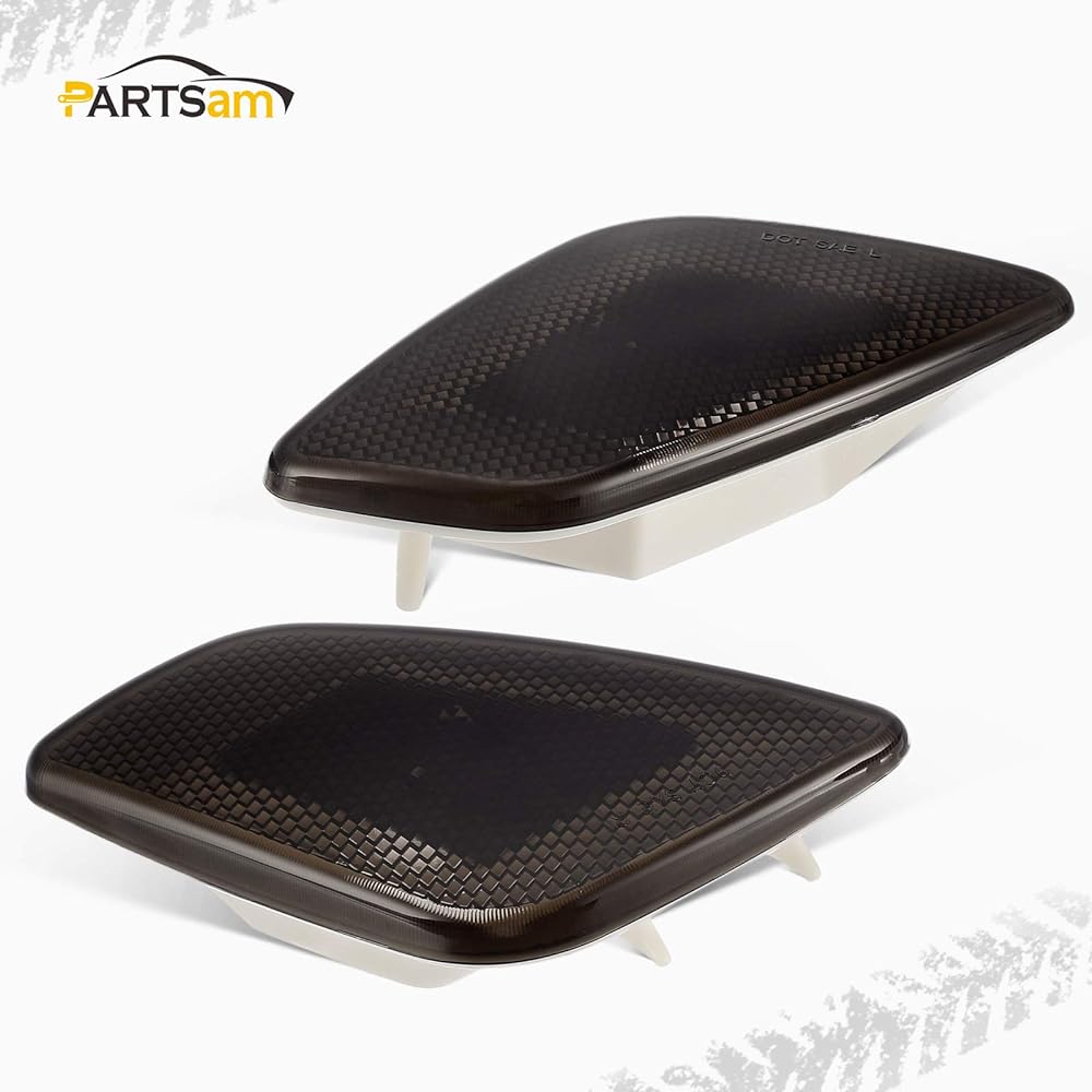 PARTSAM Amber LED Front Fender Marker Light Lamp Acembred Lens WRANGLER TJ 1997-2006 Winker Parking Light Lamp Left+Right 55155629ac 5155628ac (2 packs for 2 pieces)