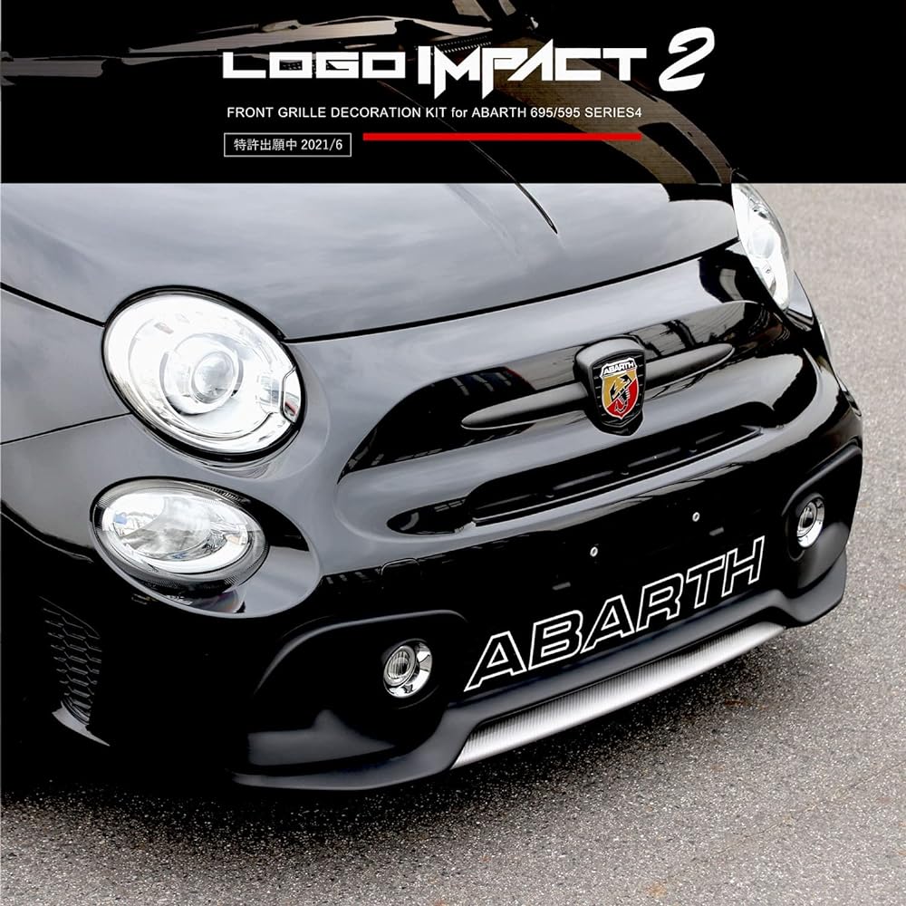 Eve Design Abarth 695 / 595 Series 4 and later dedicated front grill decoration kit Logo Impact 2 LIA series (painted) Product number: LIA-WH2 [White]