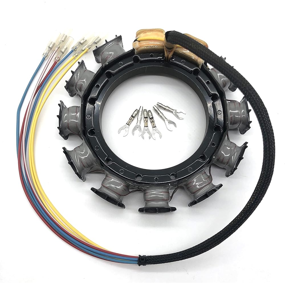 [6.21-6.22 20% off] JETUNIT Genuine Outboard Motor 16 Amp Stator Assy Magnet Coil Mercury 40-125hp 2,3&4 Cylinder 174-9710K1 398-818535A18 398-9710A28 398 -98733 A32 F747095