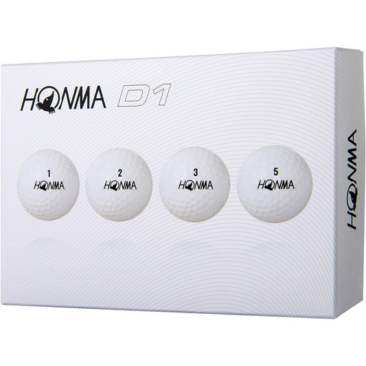 【Bulk buying deals! 3 Dozen Set] Honma Golf Ball D1 Flying Distance Spin 368 Dimples 2 Pieces Soft Ionomer High Repulsion Rubber Core Honma Golf BT1801/3 Dozen Set/White