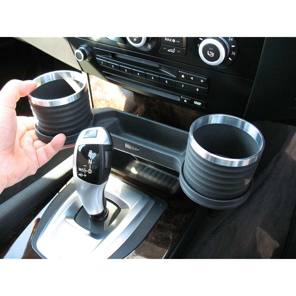 ALCABO Drink & Pocket Holder Silver Cup (AL-B106S) BMW5 Series (E60/E61/M5 Late Model) For Right Hand Drive