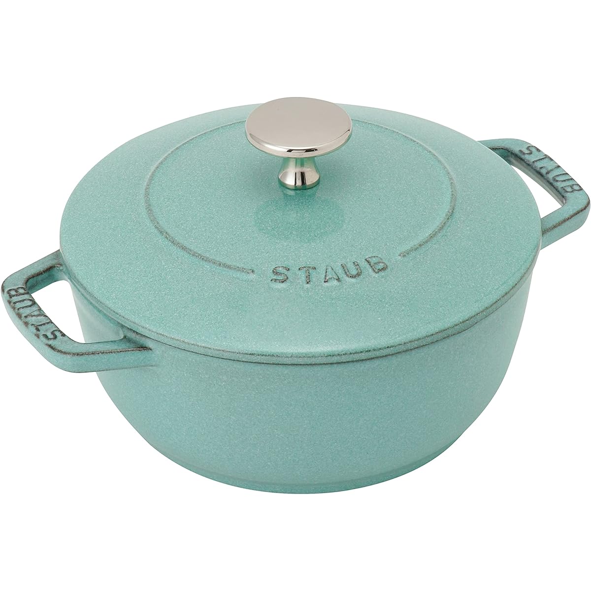 staub "Wanabe Sage Green S 16cm" Two Hand Cast Enamel Pot Rice Cooker 1 Cup IH Compatible [Authorized Japanese Product with Serial Number] Wa-NABE 40508-416