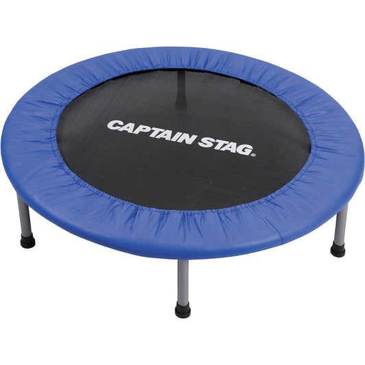 CAPTAIN STAG Trampoline for Adults and Children, Diameter 92cm, Load Capacity 80kg, Belt Type, Folding, Compact, Storage Bag Included, UX-2571