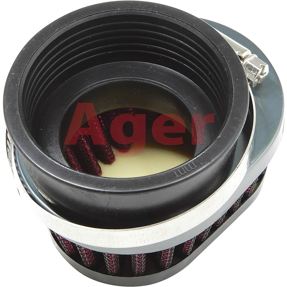 Ager Oval Power Filter Short Gun Meta x Red 48mm 4pcs