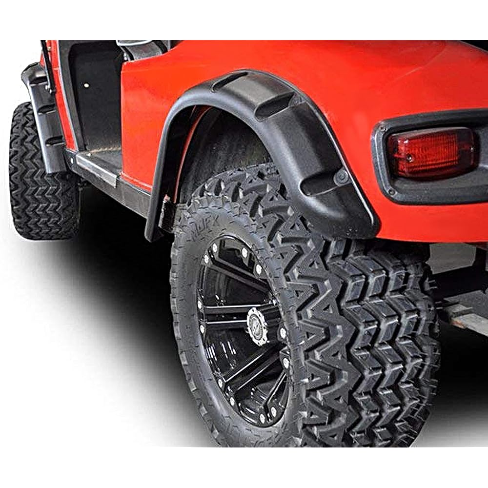 HUSKEY EZGO TXT Golf Cart Fender Flare 4 pieces 1996-2013 G & E model Recommended for lift golf carts with off-road tires made of plastic tires