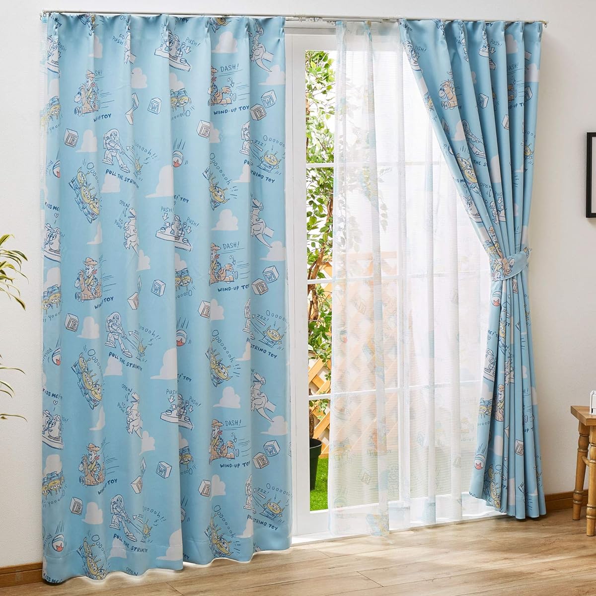 Disney Toy Story 2nd Grade Blackout Curtains Set of 2 SB-434 TOY STORY Woody Andy Thermal Insulation 2nd Grade Blackout Curtains