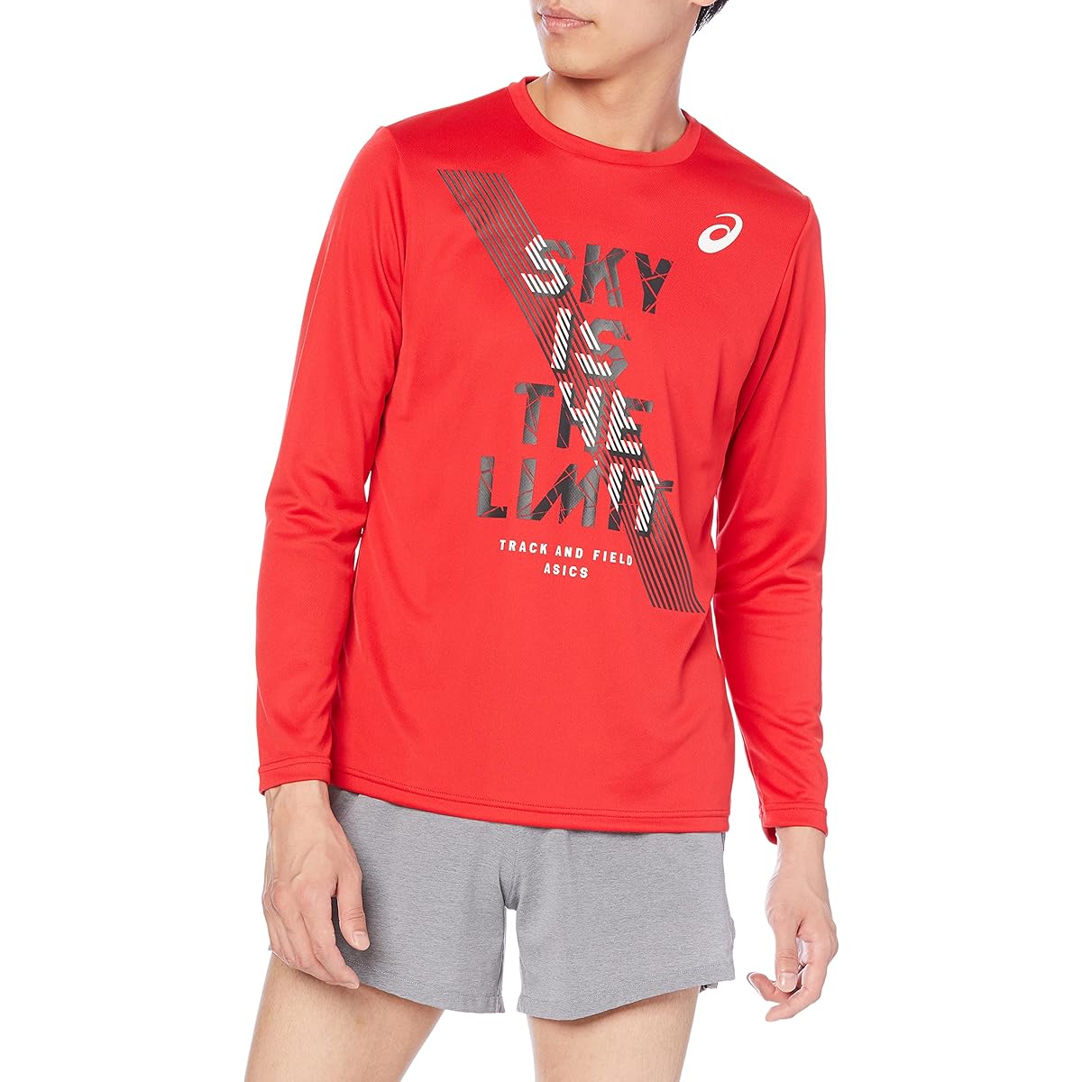 [ASICS] Track and Field Wear Printed Long Sleeve Shirt 2091A450 Men's