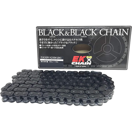 EK QX Ring Seal Chain 530SR-X2 Black & Black 110L [Caulking Joint] -