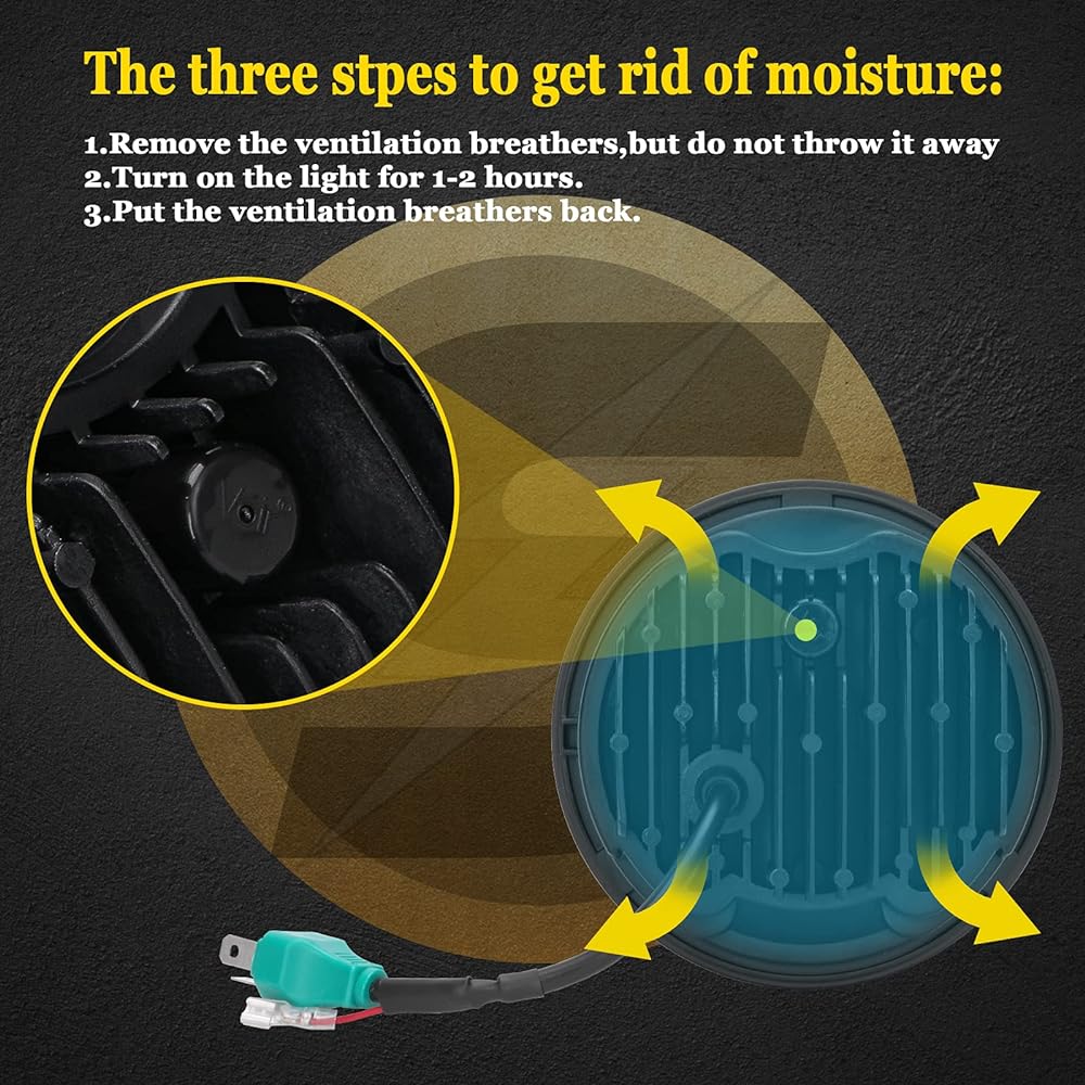 SUP-LIGHT 5-3/4 inch 5.75 inch LED headlight Haley Davidson Dyna Street Glide Softail Sportster Iron 883 High/Low Light & DRL Round Head Lamp Black