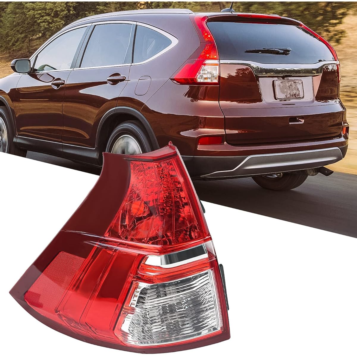 HURAY Taill Light Honda CRV 2015 2016 Tail Light Assembly Brake Lamp Replacement 33500-T1W-A01 Ride seat side (left)