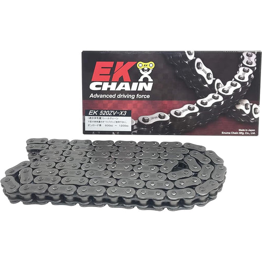 EK NX Ring Seal Chain 520ZV-X3 Steel 112L [Screw Joint]