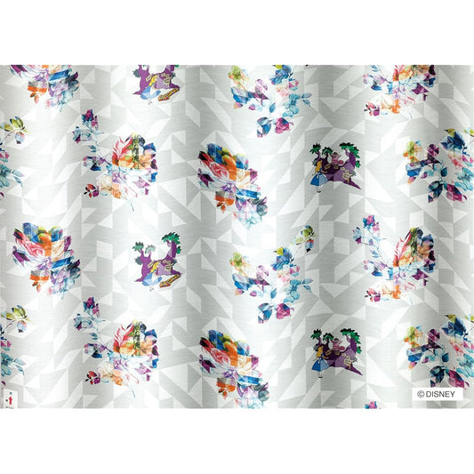 Disney Lace Curtain Alice Digital Flower 100 x 176cm White 1 Piece M1146