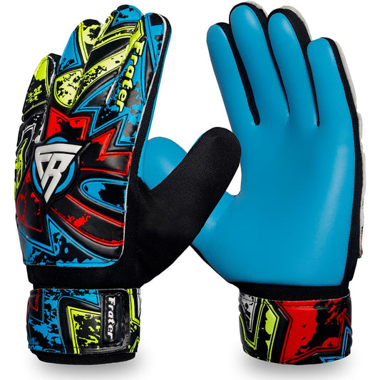 BeingFit Professional Goalkeeper Gloves - Keeper Gloves Junior - Soccer Gloves Sizes 4 Years to Adults - Heavy Duty & Grip Reinforced Design Soccer Keeper Gloves