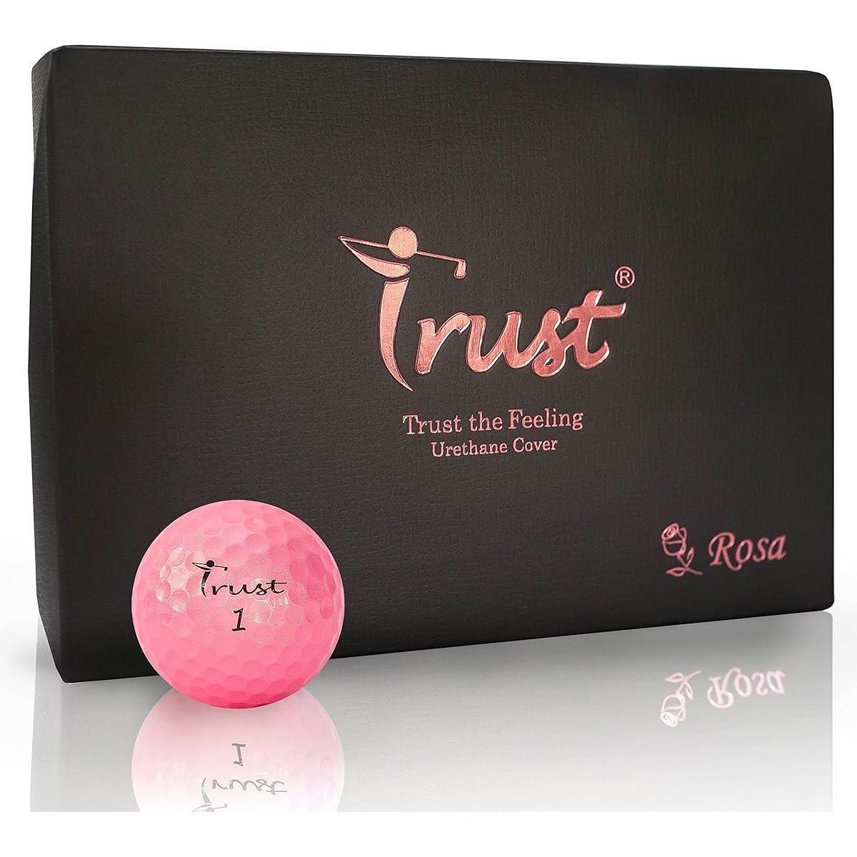 Trust Trust Golf Ball Rosa (Rosa) Non-covering Bright pink with glitter Soft feel Increased flight distance Urethane cover 3-piece reactive core 1 dozen (12 pieces) / 4 dozen (48 pieces) Pearl pink