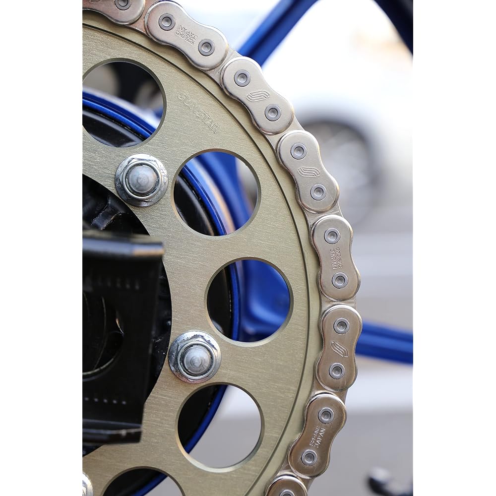 SUNSTAR Motorcycle Chain 520 Size 106 Links Silver Color