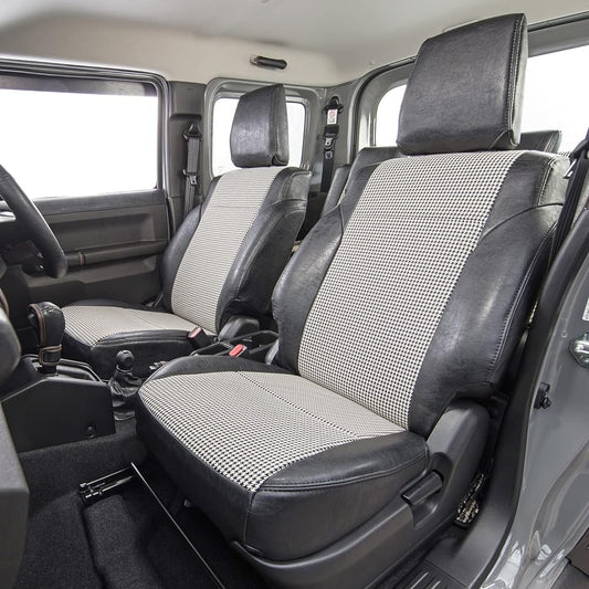 grace seat cover car supplies car interior staggered seat cover JB64/JB74 Jimny/Sierra (R02.01~) S090-A 2 rows Color: Black CHI-S090ABK