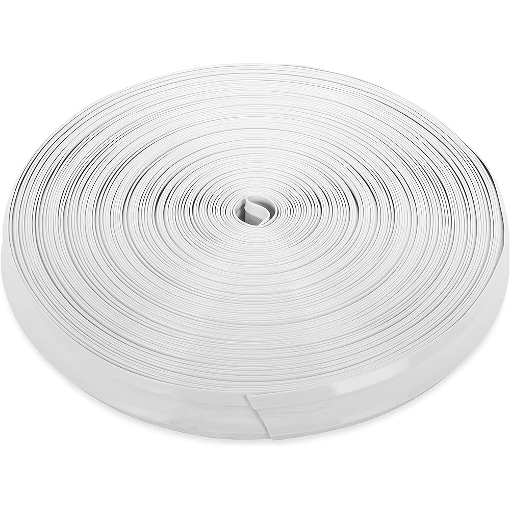 CAMCO Vinyl Trim insert UV Prevention Long life -Submit cracks and dirty RV trim inserts (1 inch x 100 -foot white) (25202)