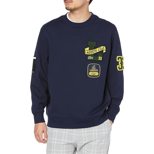 [Lacoste] Sweatshirt Heritage Patch Crew Neck Sweatshirt [Official] Men's