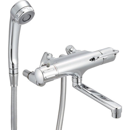 Kakudai Bathroom Wall Mounted Thermostatic Shower Mixer Faucet, Plating Specification, Easy Installation, Rotating Crank, 2 Water Flow Shower, Cold Region Specifications, 174-323K