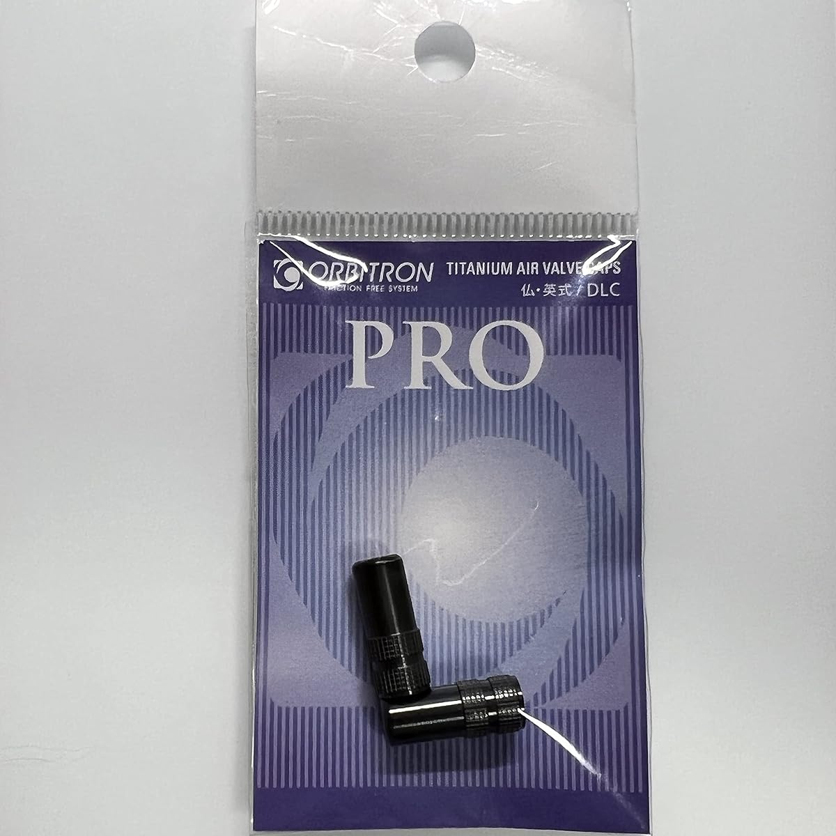 Orbitron Titanium Air Valve Cap French-English PRO DLC 2 Pieces