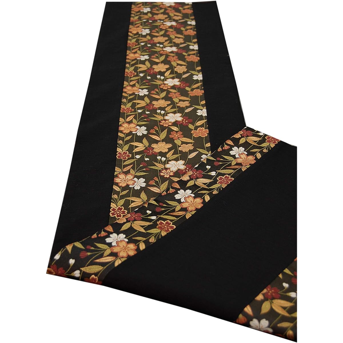 Boxed and wrapped obi style Japanese style kimono table runner 2m reversible gift box (cherry blossoms)