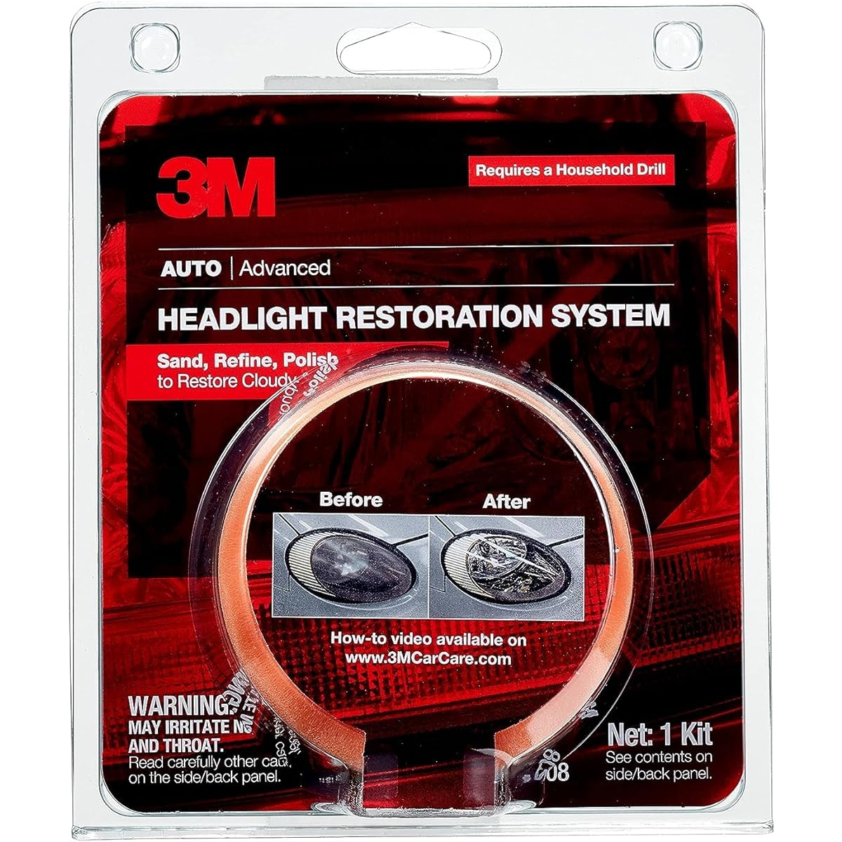 3M 39008 Headlight lens rest Akit 1 Pack 39008