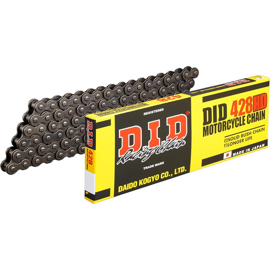 D.I.D Motorcycle Chain Clip Joint Included 428H(D)-120RB STEEL Reinforced Chain for Two Wheels Motorcycle