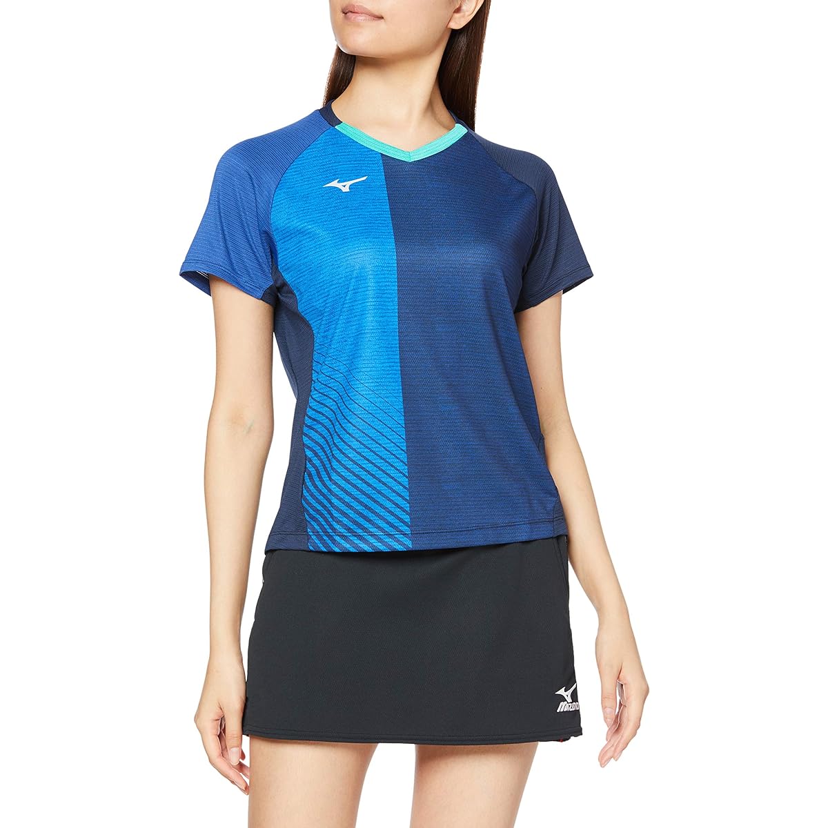 [Mizuno] Table Tennis Wear, Game Shirt, Short Sleeve, Easy to Move, Sweat Absorbent, Quick Drying, Standard JTTA Approved, 82JA0211 Women's