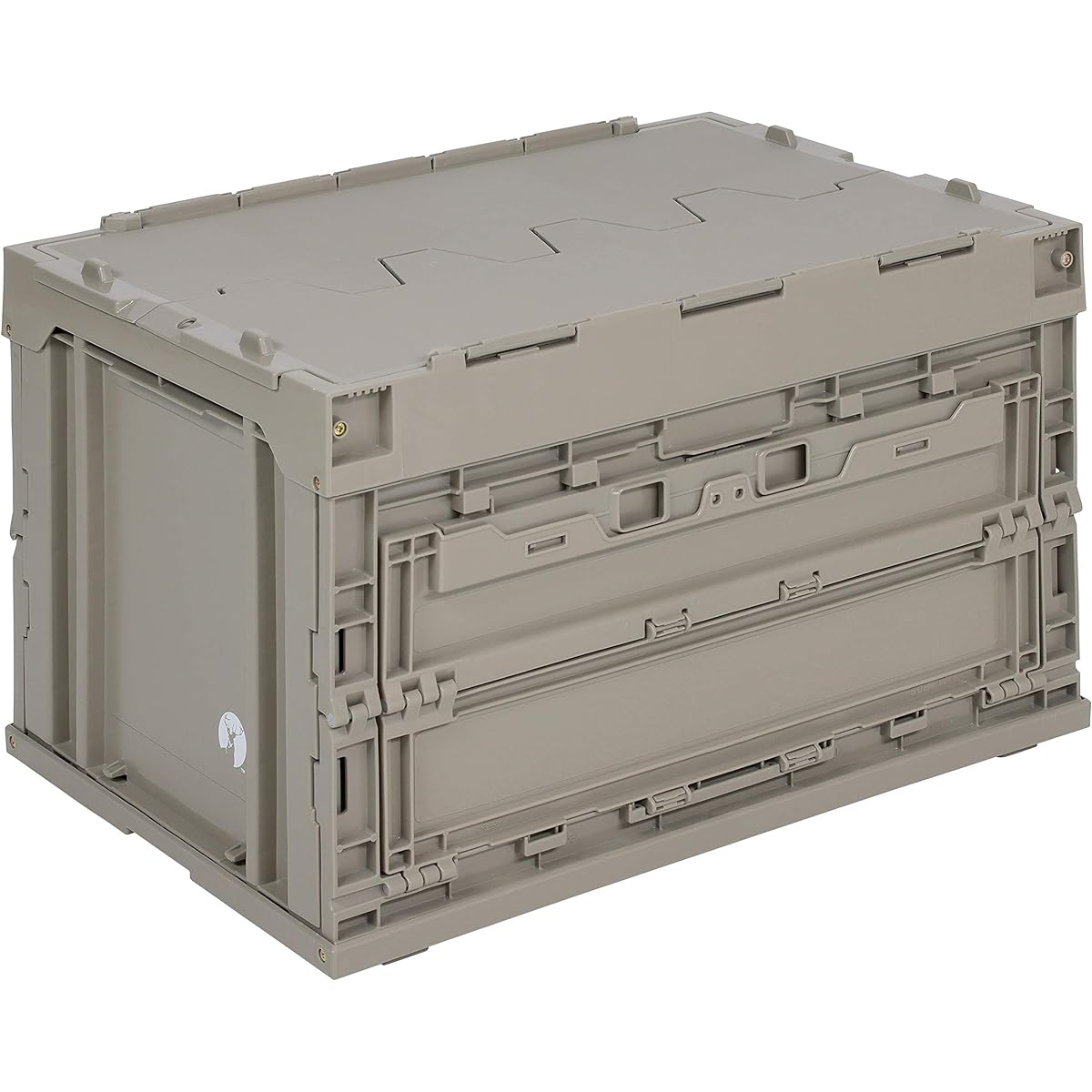 Captain Stag (CAPTAIN STAG) Oricon Folding Container with Flap FD Container Capacity 49.5L Width 530 x Depth 365 x Height 335mm Thickness when stored 95mm Made in Japan UL-1058/UL1059