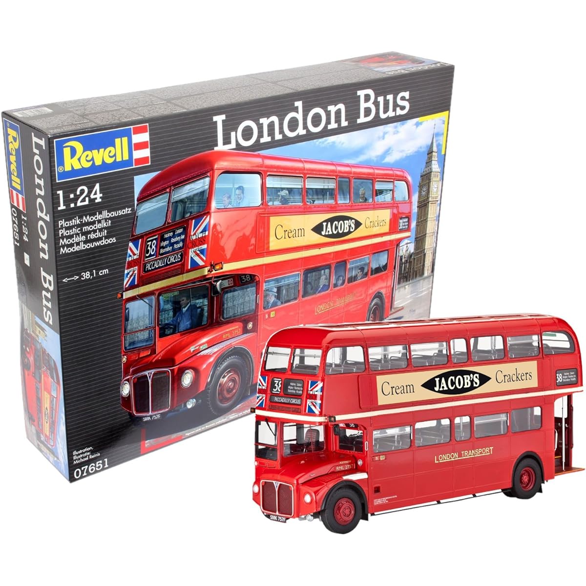 German Level 1/24 London Bus R07651 Plastic Model