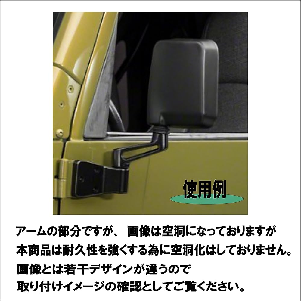 YJ/TJ Wrangler/Wrangler Jeep/Jeep Compatible Side Mirror Door Mirror Black C/E/M/H/P/S/T 1/P/S Window Rearview Mirror Easy Installation Replacement Repair Customization Left and Right Set