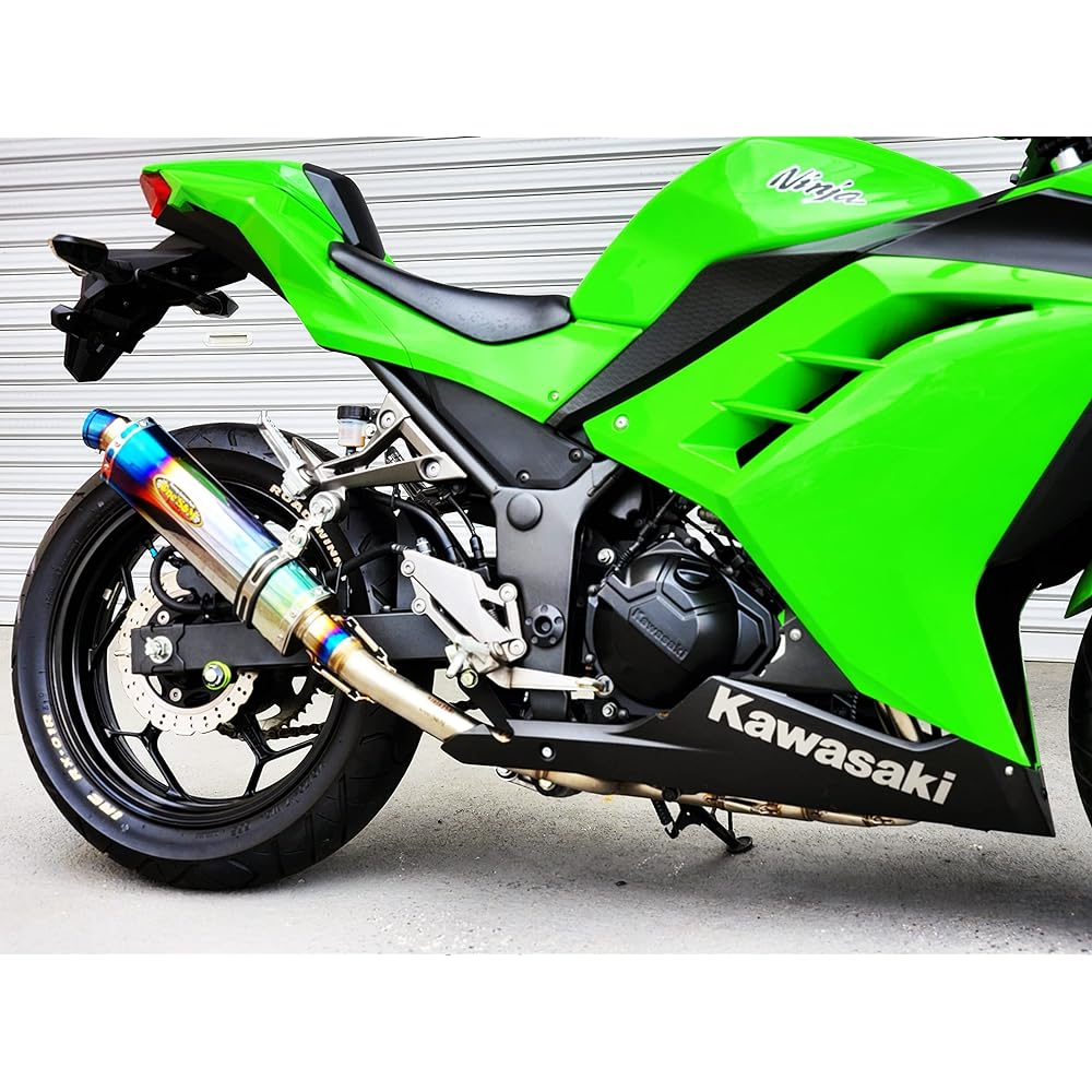 W2-301TL Full Exhaust Full Exhaust Muffler 50.8mm 50.8φ Muffler Silencer Slip-on Muffler Silencer Ninja250 EX250L Ninja 250 (Silencer Type/Long Delta/Brown Color) Ip)