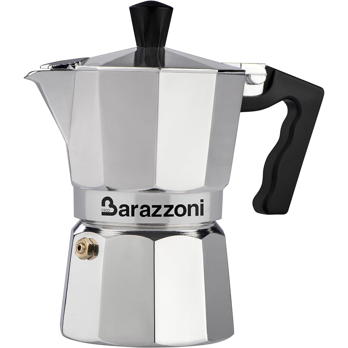Barazzoni Direct Fire Espresso Maker Metallic ∅8.7 x H16cm Espresso Coffee Maker 3 Cups 830005503