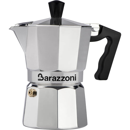 Barazzoni Direct Fire Espresso Maker Metallic ∅8.7 x H16cm Espresso Coffee Maker 3 Cups 830005503