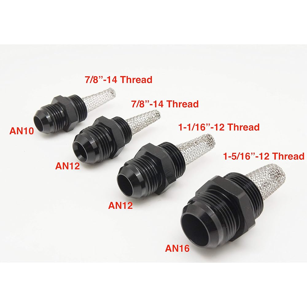 Autobahn88 Aluminum Scale Benzing Filter an12 Male → (AN12) 1-1/16 inch -12 Thread male O -ring port orb