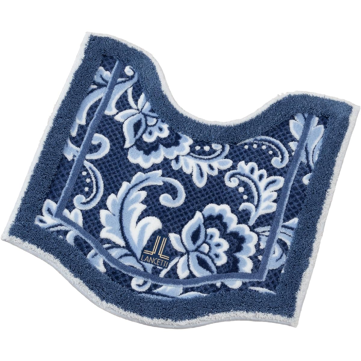 LANCETTI Pizzo Toilet Mat Approx. 65 x 65cm Blue Lancetti Senko 34319