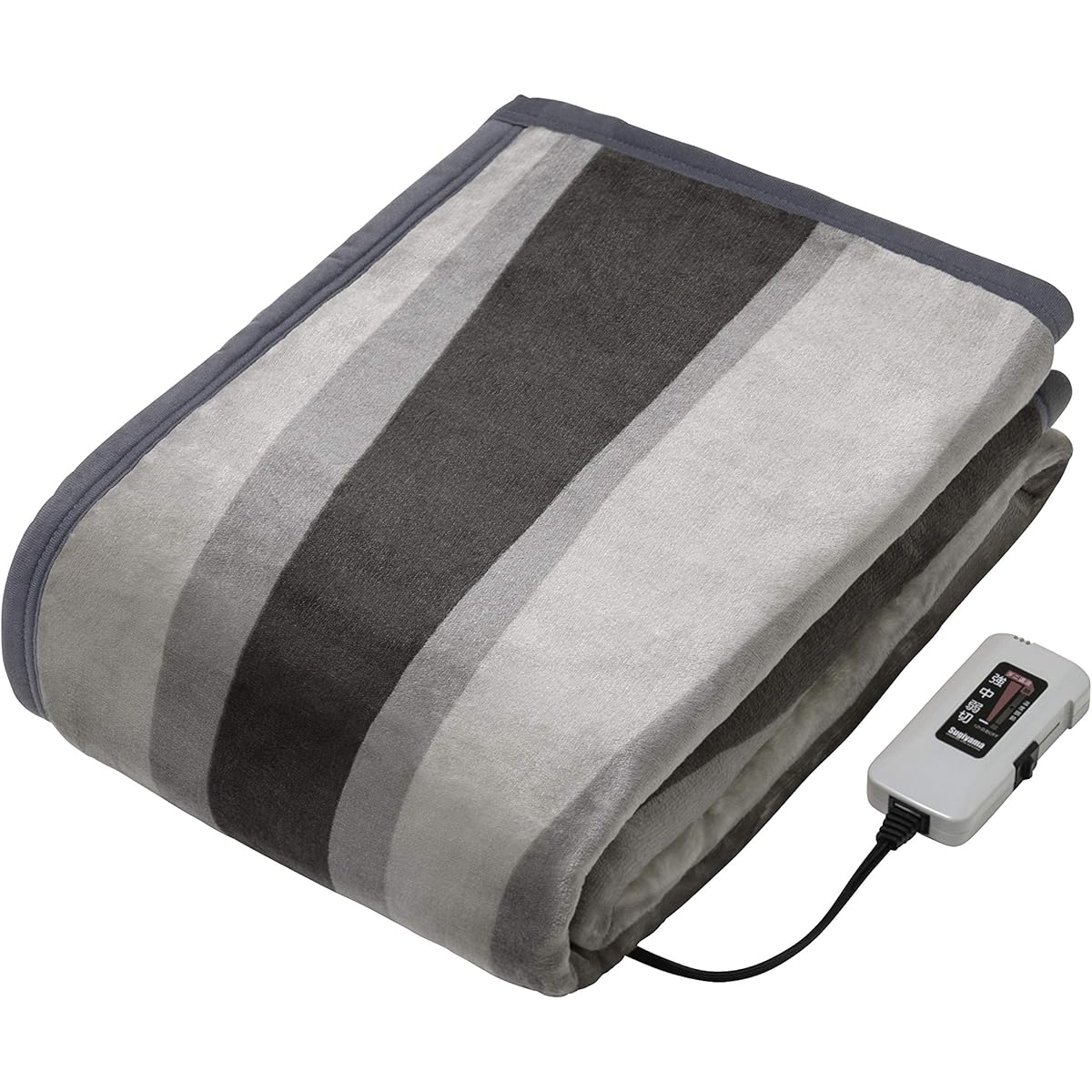 Sugiyama [Premium Boa] Premium Boa Electric Blanket 180 x 85cm Long Size Made in Japan SSW20SL09(AS) Art Stripe
