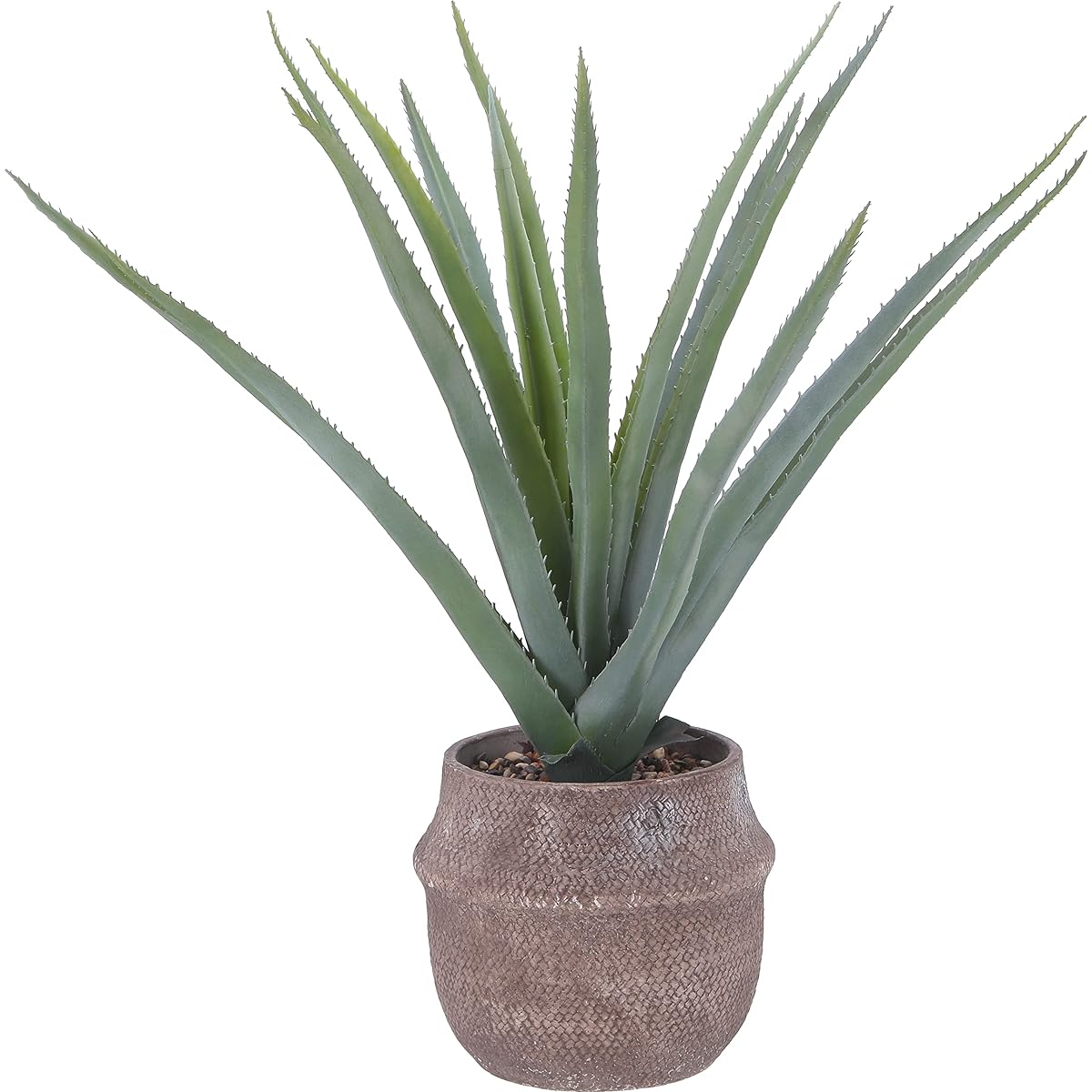Fuji Boeki Fake Green Interior Green Artificial Plant Width 70 x Depth 75 x Height 75cm Aloe M Size Tabletop Cement Pot 41136