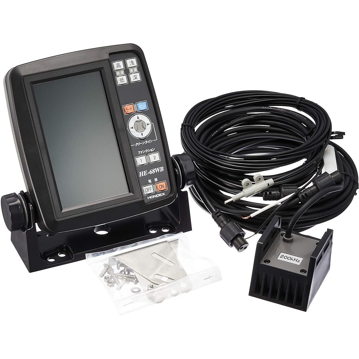 HONDEX 5-inch wide LCD portable fish finder HE-68WB