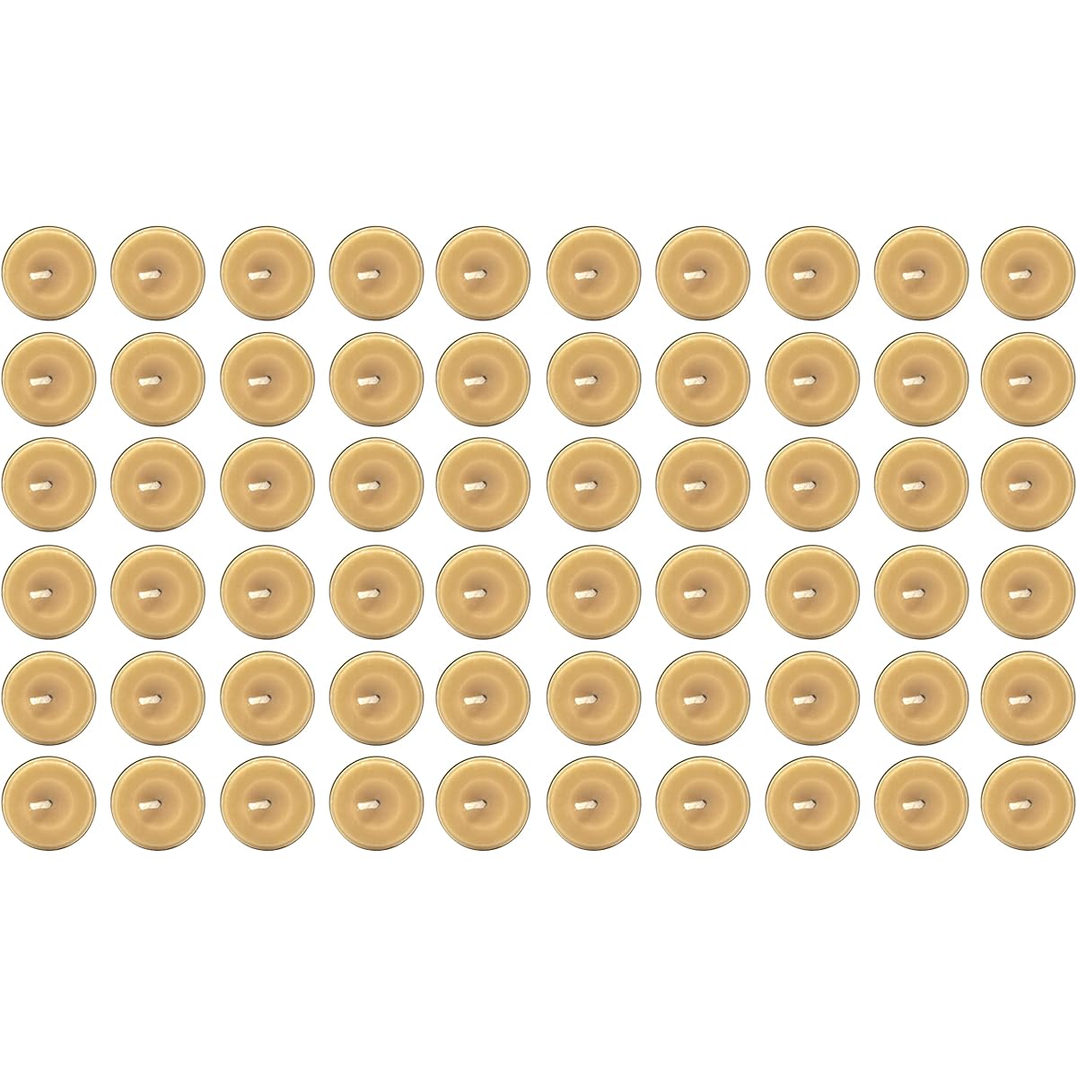 Daiyo DAIYO - Japanese candle - Made by a skilled craftsman [Rice tea light - Burning time approximately 3 hours -] - Unscented, uncolored, using only natural rice bran wax, low odor and soot, burns for a long time - [60 pieces]