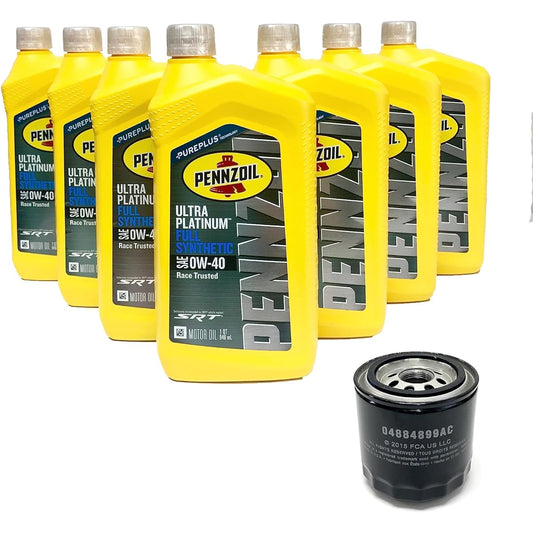 SRT Engine Penzile Ultra Platinum Full Synthetic 0W-40 Oil 7 Quart Oil Filter