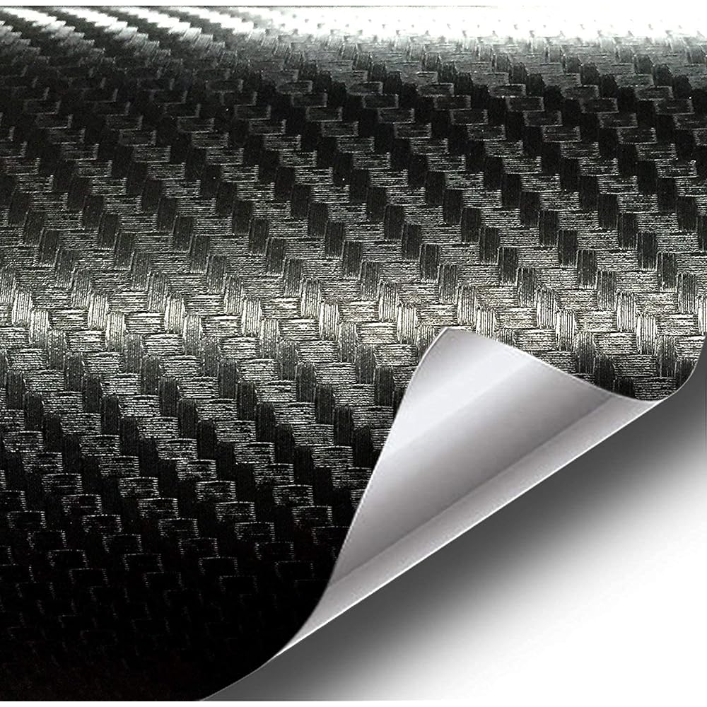 VVIVID Black Carbon Fiber Air Release Adhesive Vinyl Tape (4 inch x 20 feet)